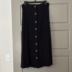 Womens Market & Spruce Button Skirt; Black; Size L